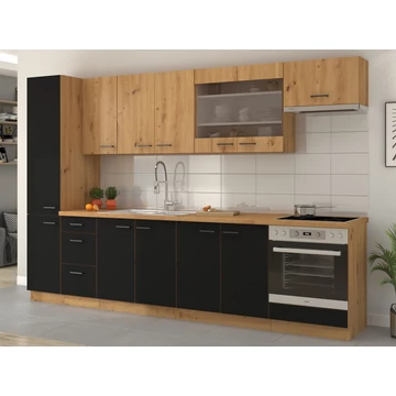 Konyhabútor MODENA 2 artisan tölgy / fekete