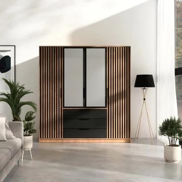 Bali D4 LUX  Tágas Stílus Gardróbszekrény 200x200cm