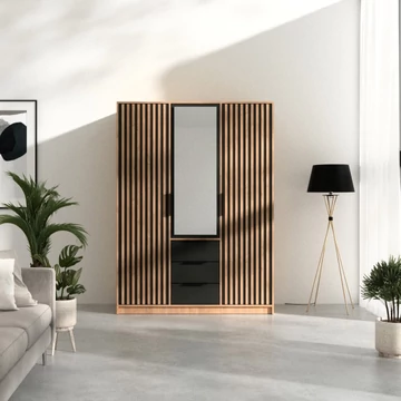 BALI D3 LUX  Tágas Stílus Gardróbszekrény 150x200cm