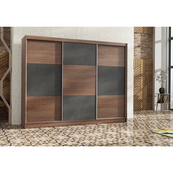 Cordoba Tágas Stílus Gardróbszekrény 250x215cm