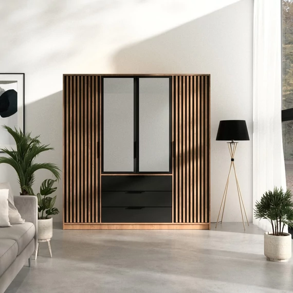Bali D4 LUX  Tágas Stílus Gardróbszekrény 200x200cm