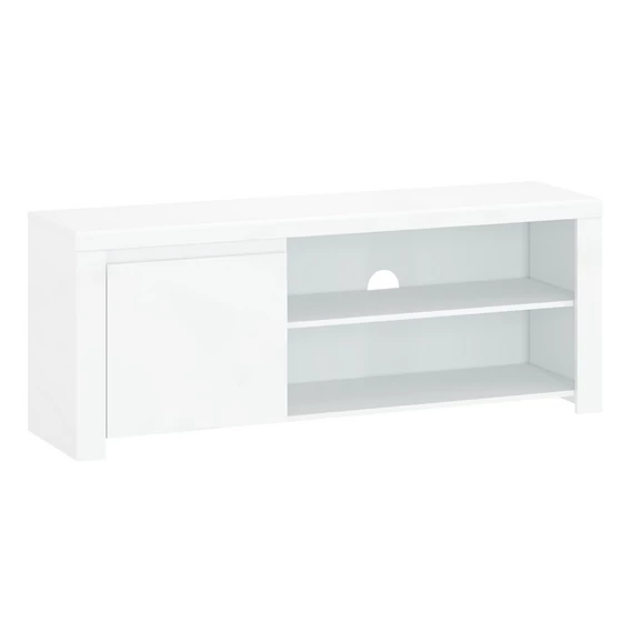 TV asztal 1D/160, fehér fényes, LINDY