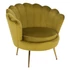 Kép 1/10 - Fotel Art-deco stílusban, mustár színű Velvet anyag/gold chróm-arany, NOBLIN