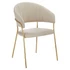 Kép 1/8 - Design étkezőszék, bézs Velvet szövet/gold króm arany, DASMIN TYP 1