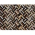 Kép 1/10 - Luxus bőrszőnyeg, barna /fekete/bézs, patchwork, 70x140 , bőr TIP 2