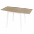 Kép 1/4 - Étkezőszék, MDF fóliázott/fém, tölgy sonoma/fehér, 60-120x60 cm, MAURO