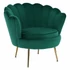 Kép 1/10 - Fotel Art-deco stílusban, smaragd Velvet anyag/gold króm-arany, NOBLIN