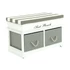 Kép 1/13 - Lóca párnával, 2 fiók, fehér/szürke, SEAT BENCH 2 NEW