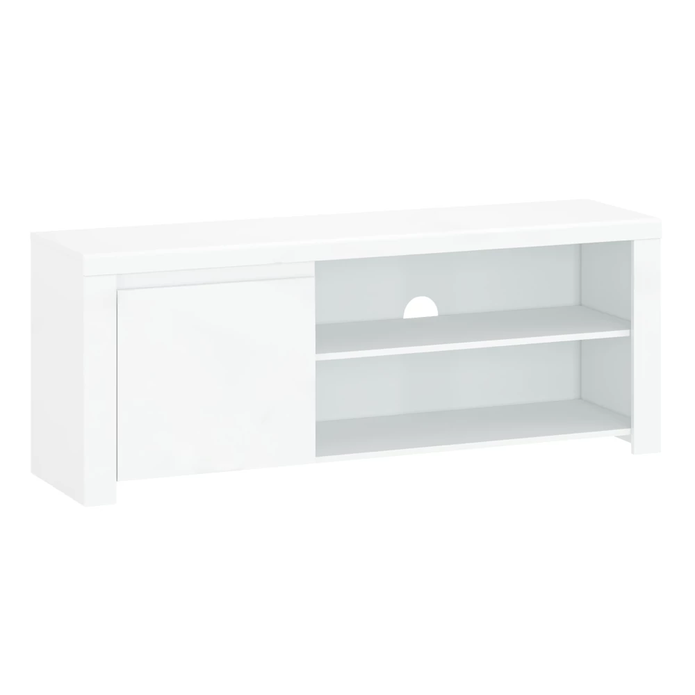 TV asztal 1D/160, fehér fényes, LINDY